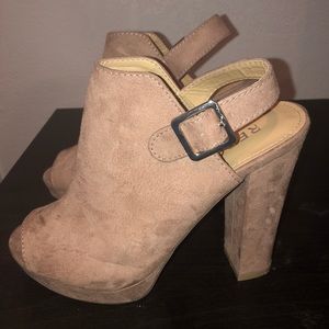 Suede heels
